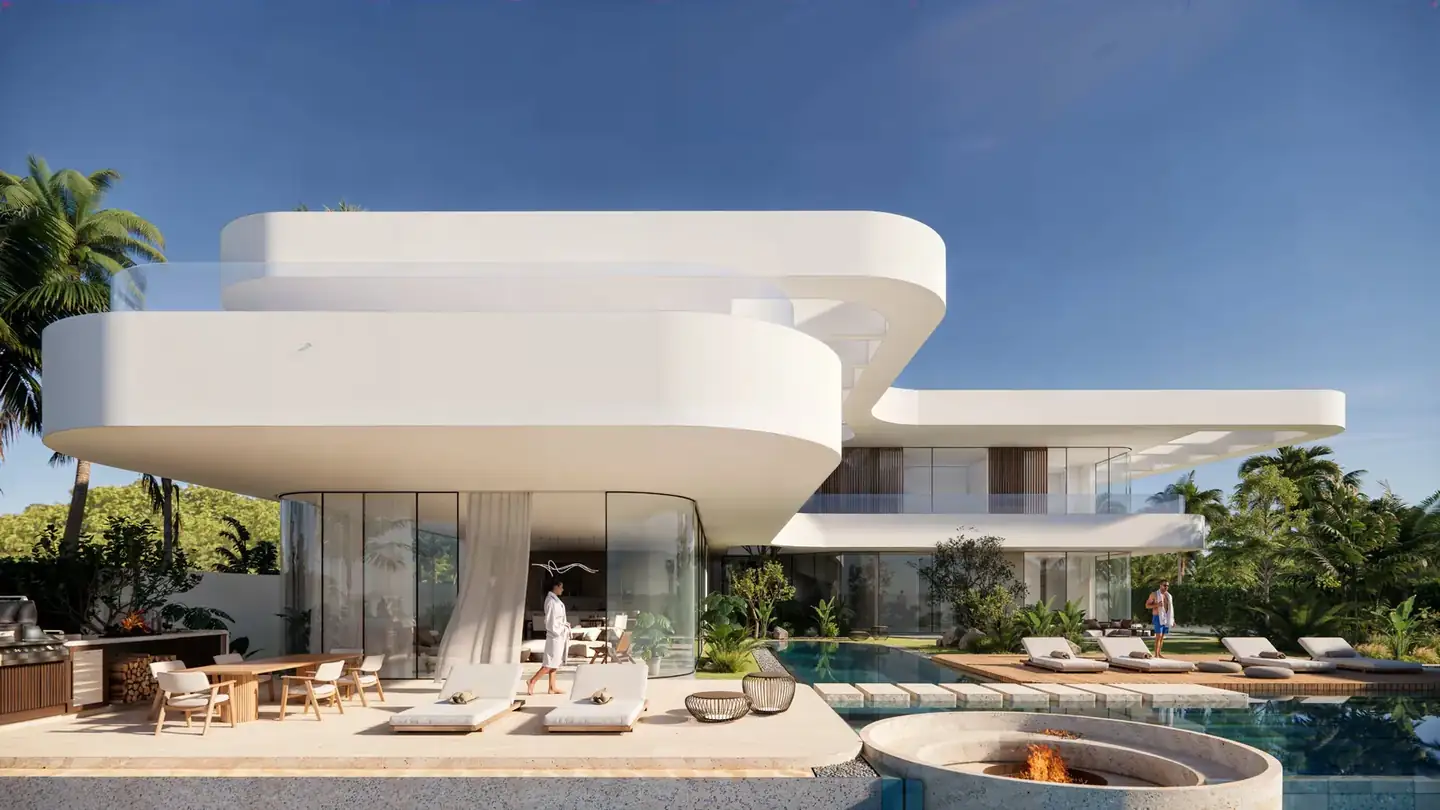 Seven-bedroom island villa, concept study